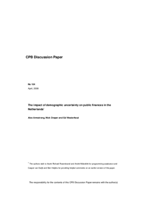 The impact of demographic uncertainty on public finances in the Netherlands