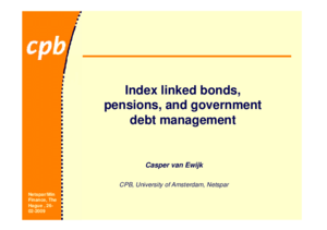 Presentation 'Index linked bonds, pensions and government debt management'