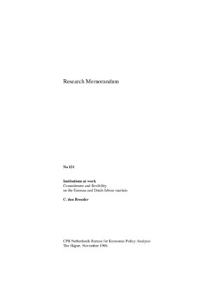 Institutions at work; commitment and flexibility on the German and Dutch labour markets