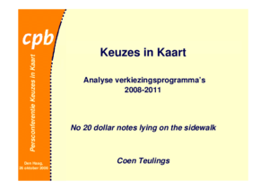 Presentatie 'Keuzes in kaart 2008-2011'