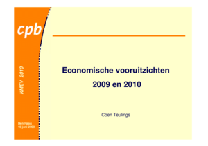 Presentatie 'Economische vooruitzichten 2009 en 2010'