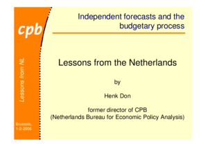 Presenatation 'Lessons from NL'