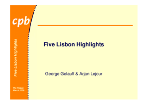 Presentation 'Five Lisbon Highlights'