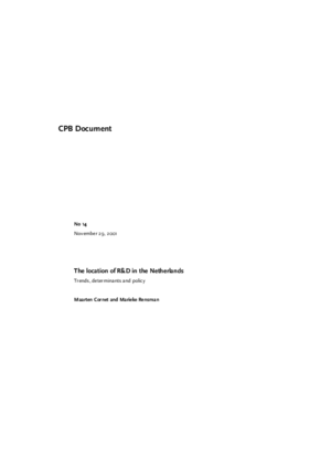 The location of R&D in the Netherlands: trends, determinants and policy