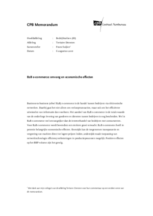 B2B e-commerce: omvang en economische effecten