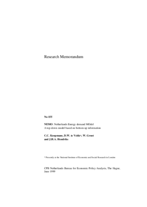 NEMO: Netherlands Energy demand MOdel; a top-down model based on bottom-up information