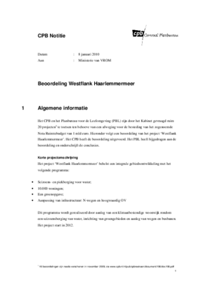 Beoordeling Westflank Haarlemmermeer