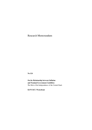 Over de relatie tussen inflatie en nominale overheidsverplichtingen; de rol van onafhankelijkheid van de Centrale Bank
