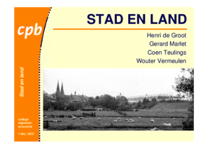 Presentatie "Stad en Land", college regionale economie