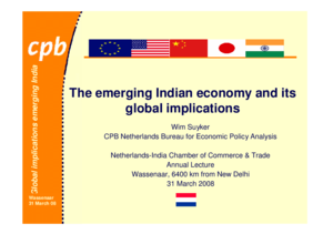 Presentation 'The emerging Indian economy and its global implications'