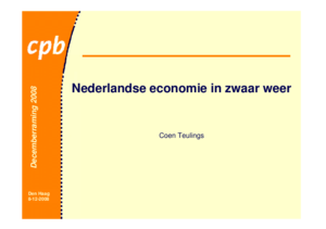Presentatie 'Nederlandse economie in zwaar weer'