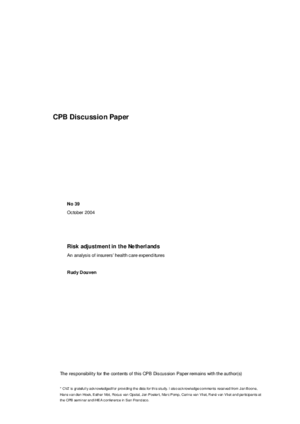Risk adjustment in the Netherlands; an analysis of insurers' health care expenditures