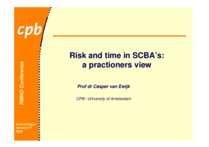 Presentation 'Risk and time in SCBA's: a practioners view'