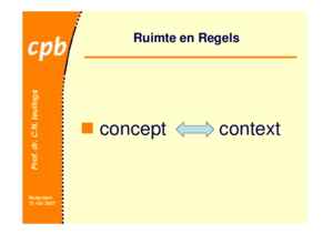 Presentatie 'Ruimte en regels'