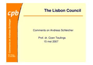 Presentation 'Comments on Andreas Schleicher'