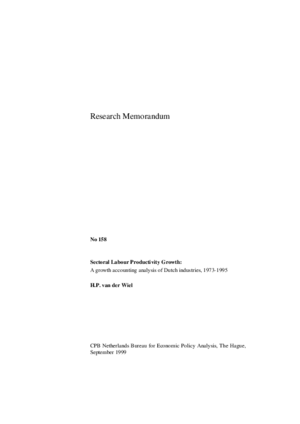 Sectoral labour productivity growth: a growth accounting analysis of Dutch industries, 1973-1995