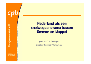 Presentatie 'Nederland als een snelwegpanorama tussen Emmen en Meppel'