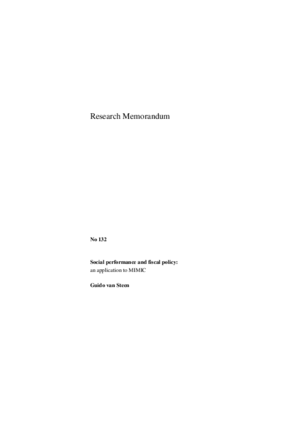 Social performance and fiscal policy: an application to MIMIC