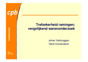 Presentatie 'Trefzekerheid ramingen'