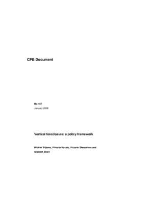 Vertical foreclosure: a policy framework