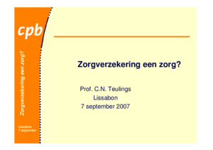 Presentatie 'Zorgverzekering een zorg?'